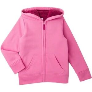 Wonder Nation Girls Sherpa Lined Full Zip Hoodie